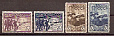 СССР, 1938, №602-05, Снятие полярников, серия из 4-х марок-миниатюра